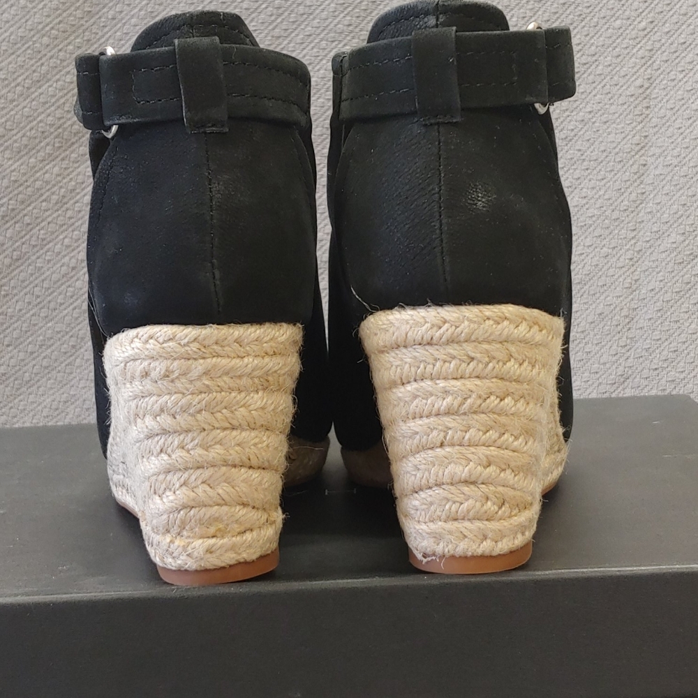 Tahari Jamie Lee Espadrille Wedge Sandal Black-6 - Picture 7 of 14